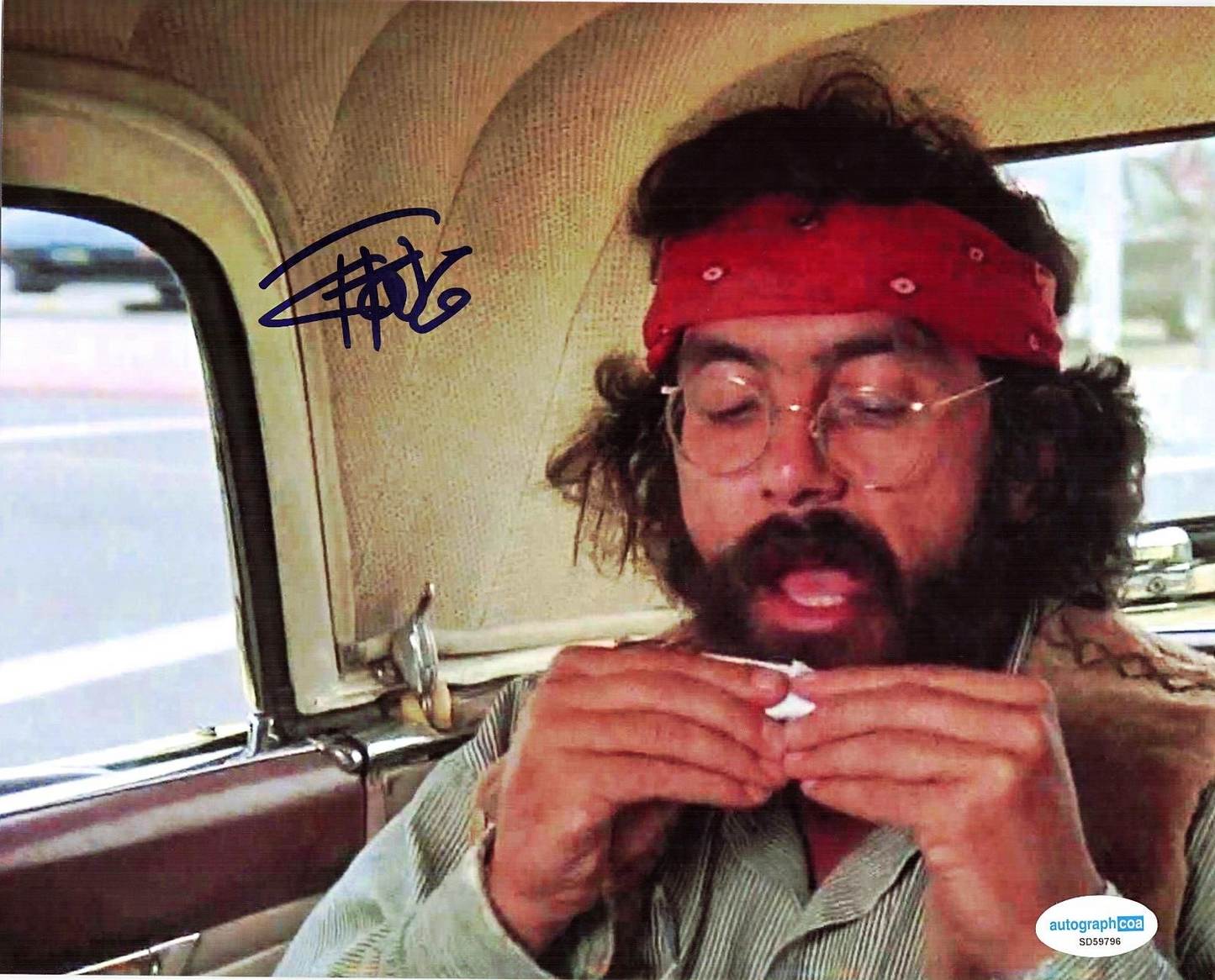 Tommy Chong Up In Smoke Cheech & Chong Signed 8x10 Photo w/ACOA SD59796