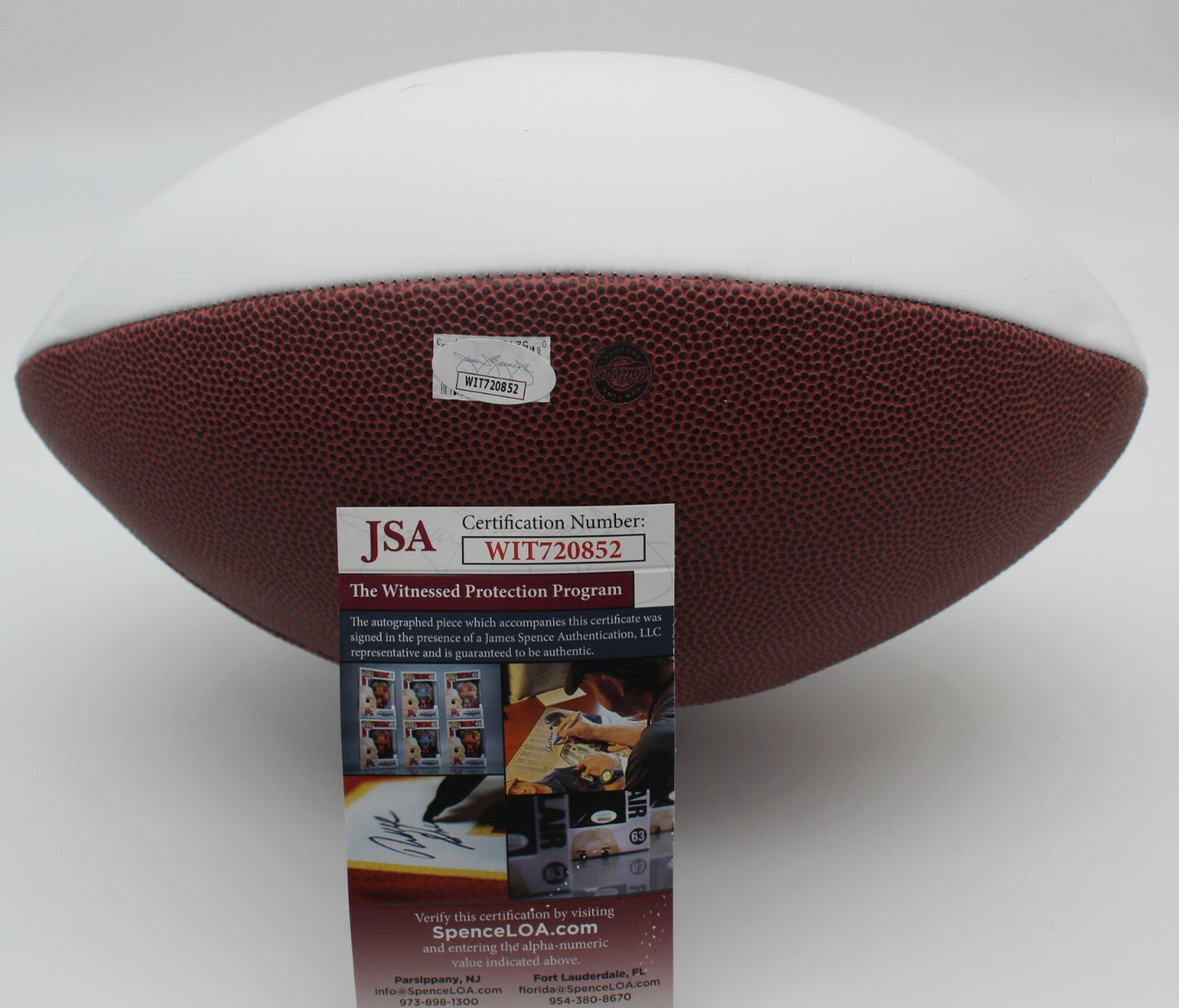 Tyler Buchner Signed Notre Dame Fighting Irish Logo Football w/JSA COA Witness