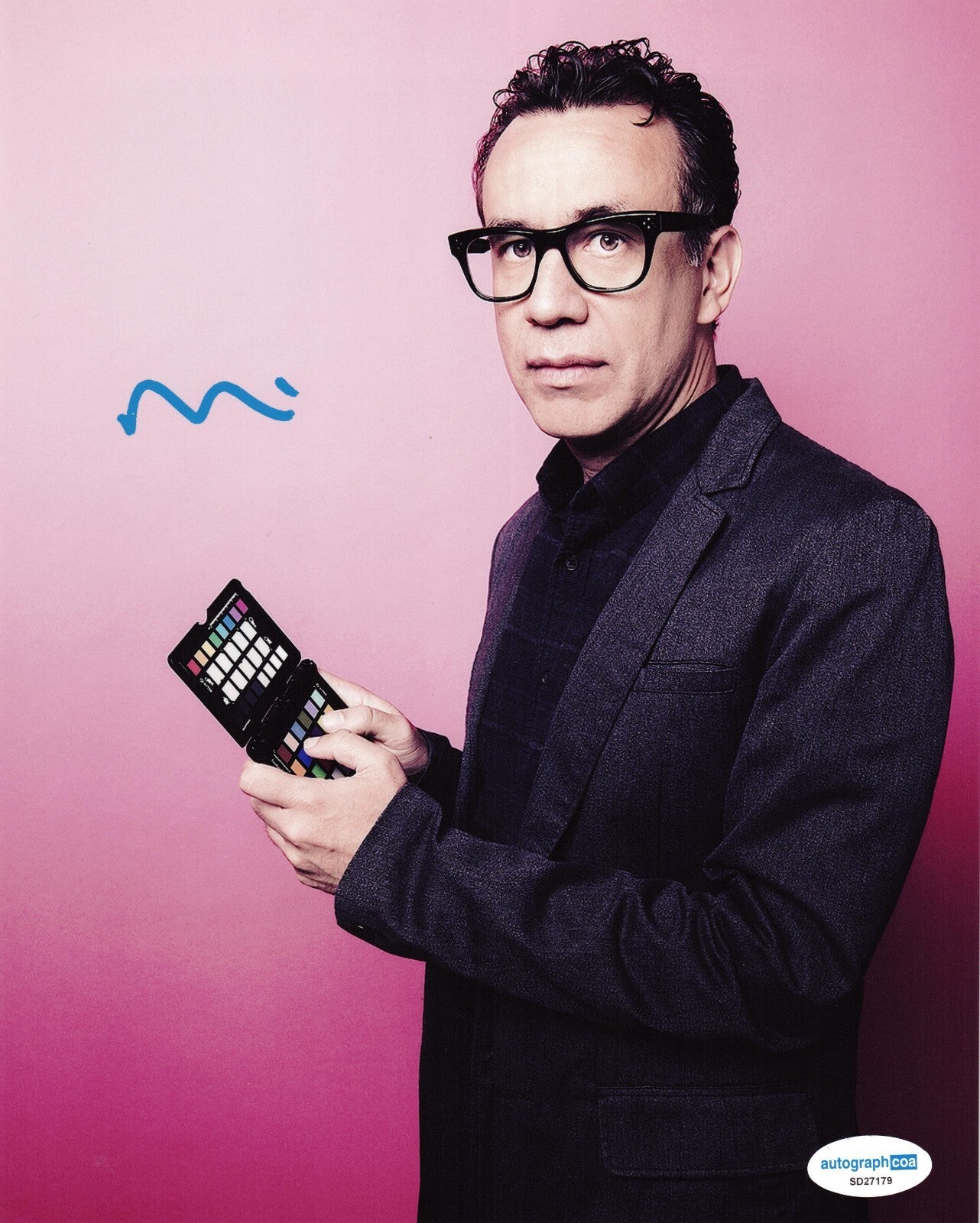 Fred Armisen Signed Saturday Night Smurfs Movie Brainy 8x10 Photo w/ACOA SD27179
