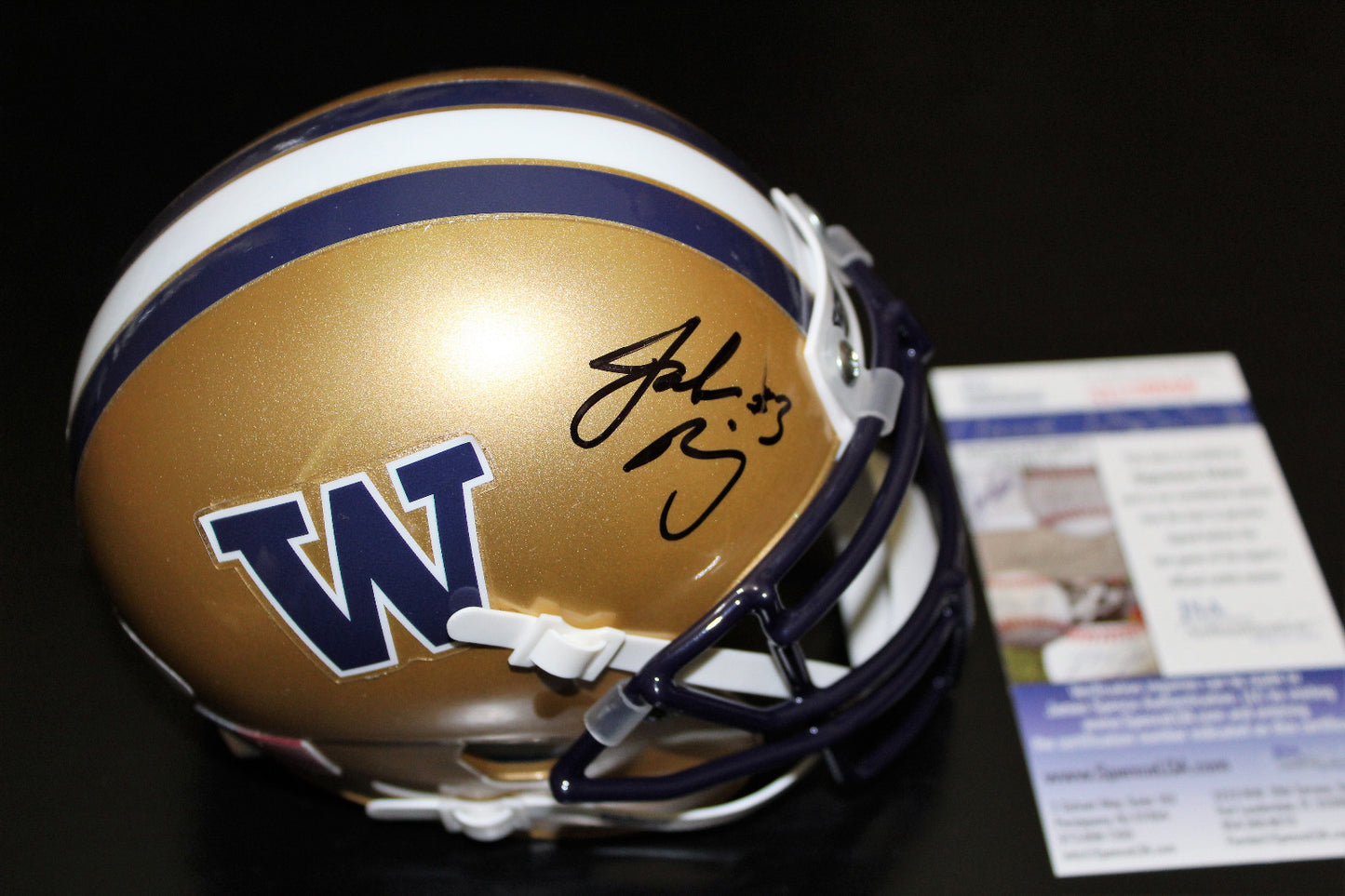 Jake Browning Signed Washington Huskies Mini Football Helmet w/JSA COA C