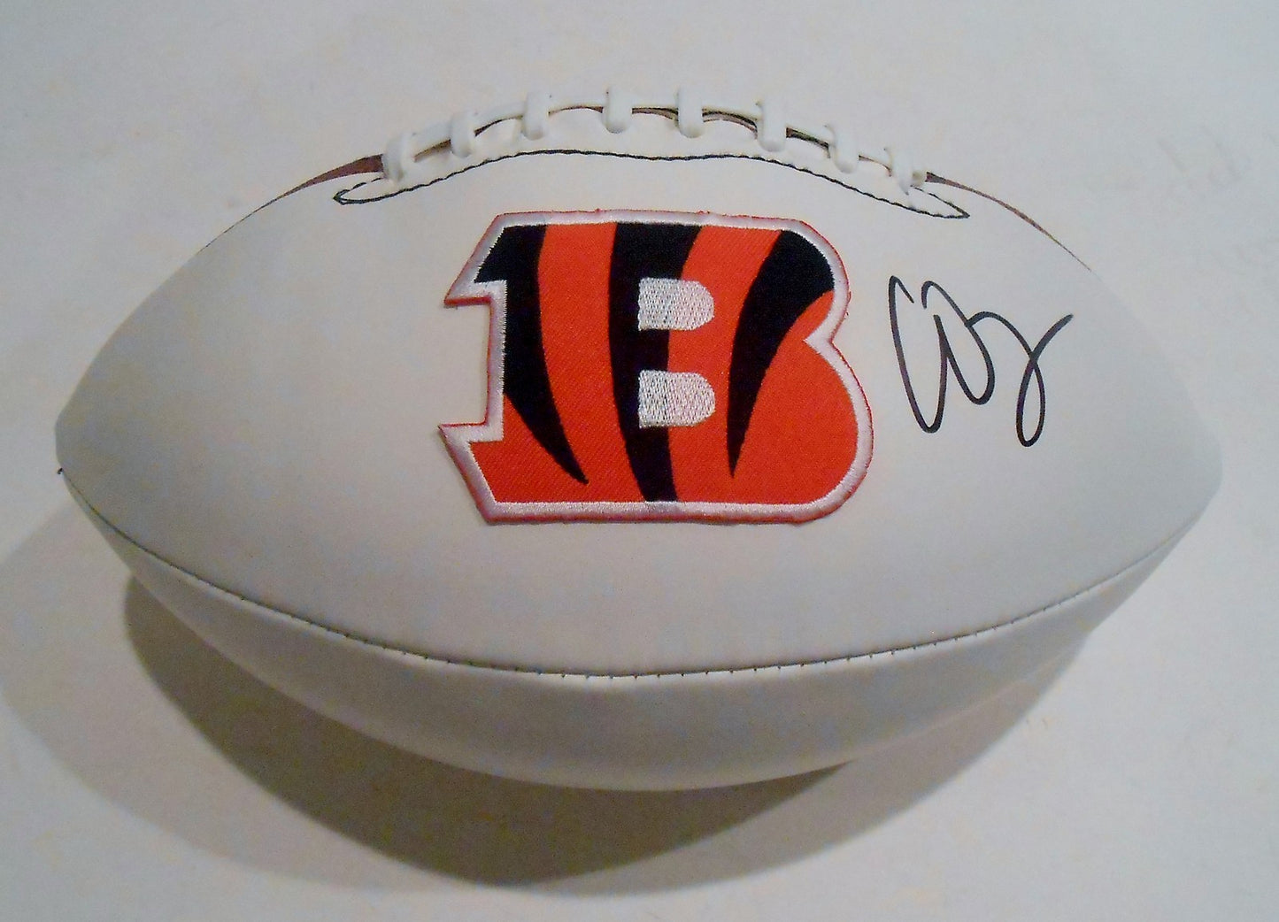 Cedric Ogbuehi Signed Cincinnati Bengals Logo Football w/COA 2015 NFL Draft