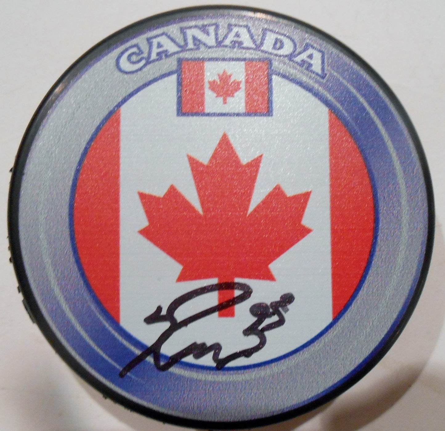 Ryan Nugent Hopkins Signed Team Canada Hockey Puck w/COA Edmonton Oilers