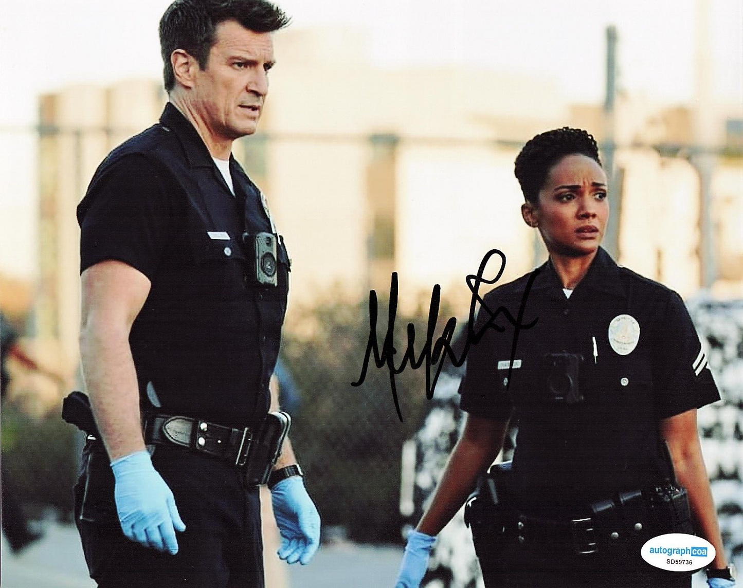 Mekia Cox The Rookie Nyla Harper Signed 8x10 Photo w/Autograph COA ACOA SD59736