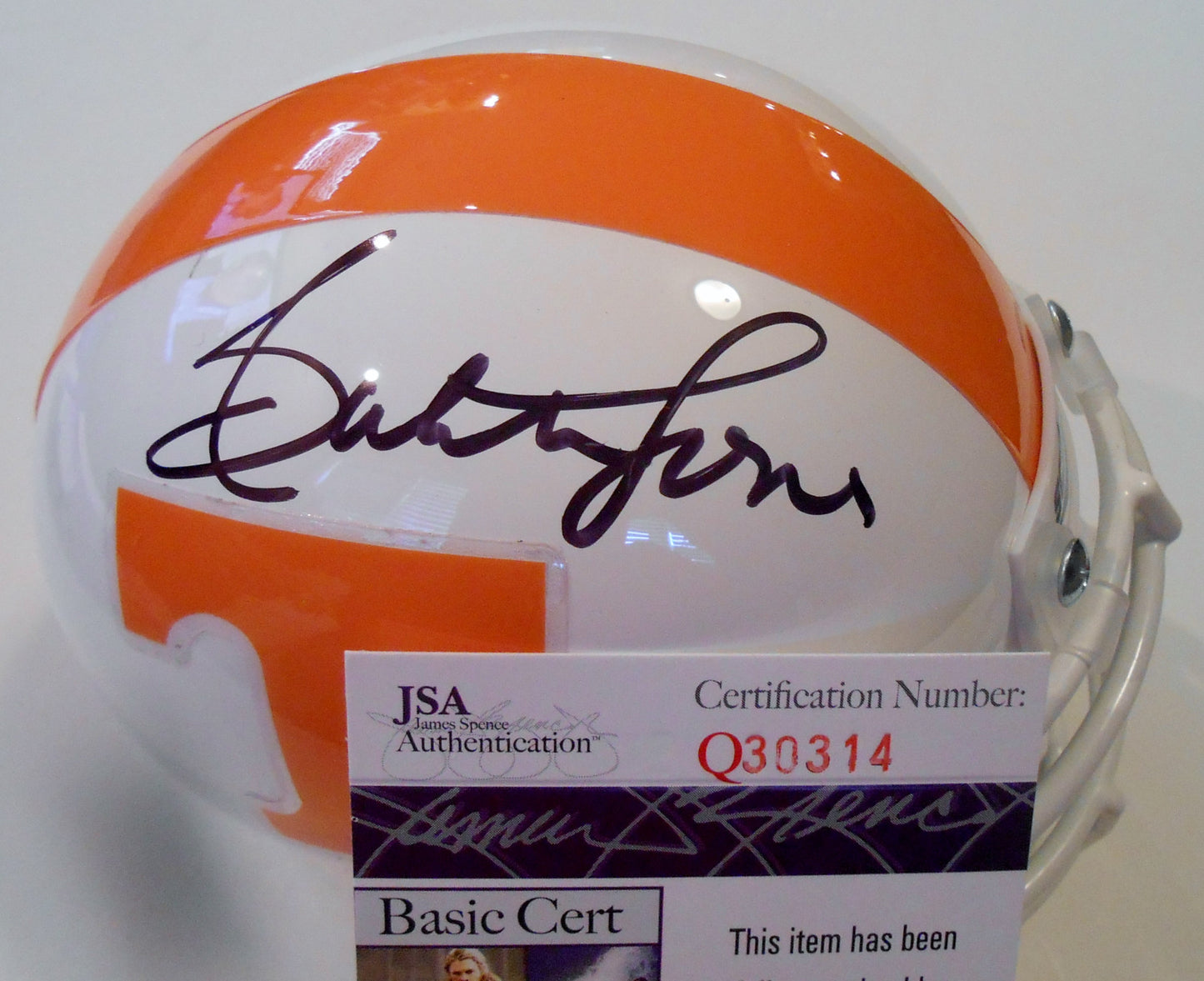 Butch Jones Signed Tennessee Volunteers Mini Helmet w/JSA COA Q30314