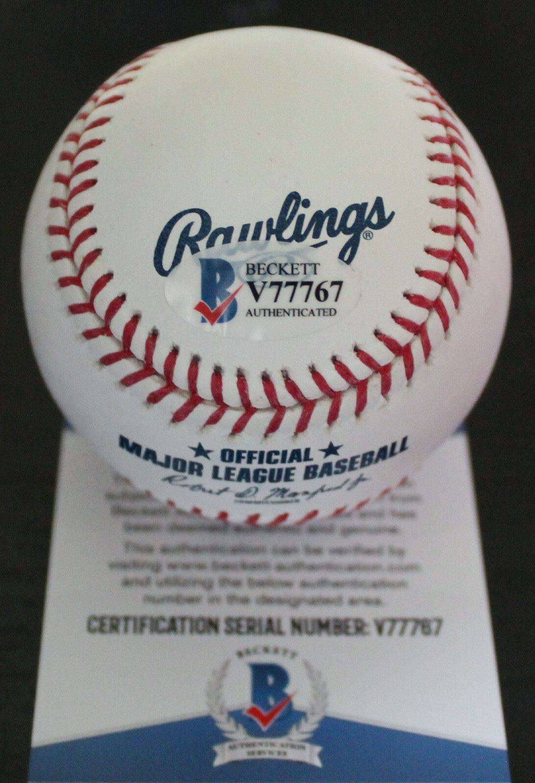 Logan Shore Signed Major League Baseball w/Beckett COA Oakland A's V77767