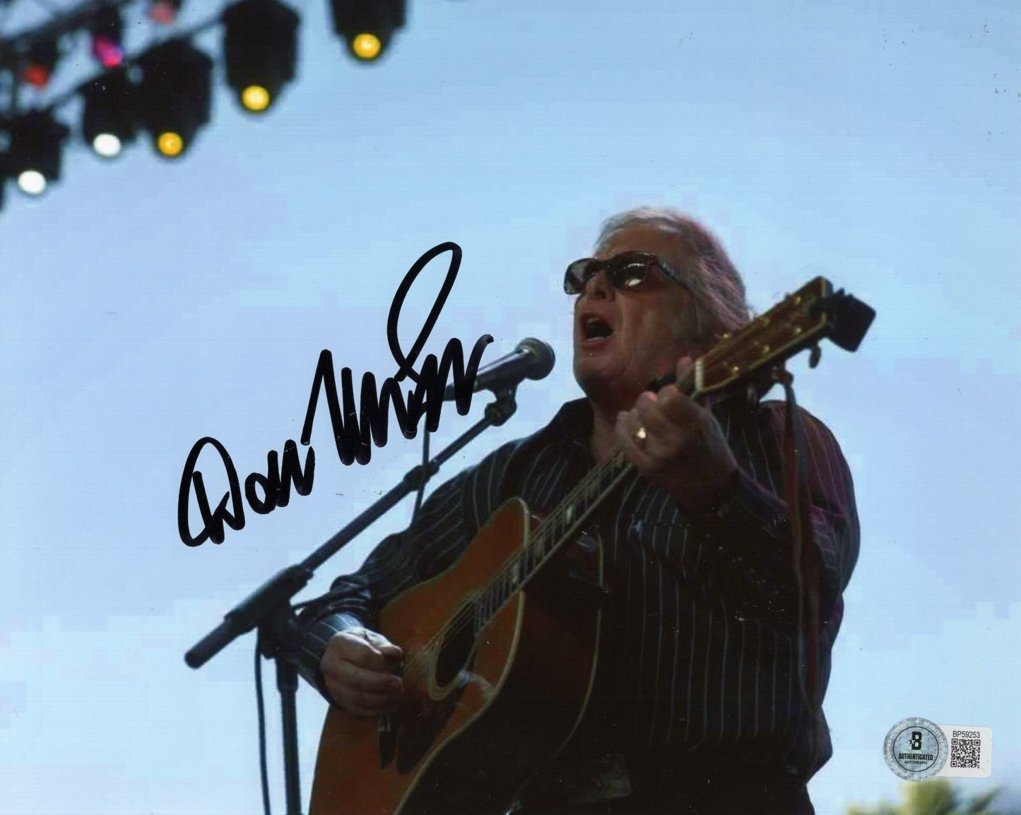 Don McLean Rock n Roll American Pie Signed 8x10 Photo w/Beckett COA BP59253