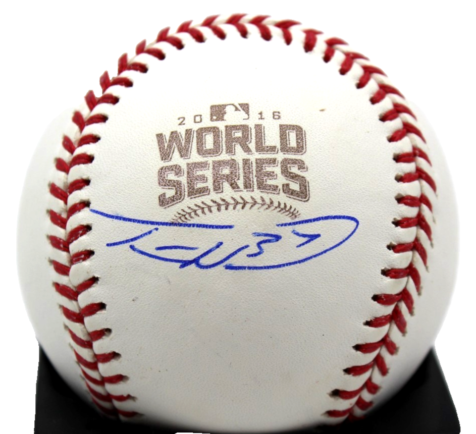 Travis Wood Signed 2016 Chicago Cubs World Series Ball w/Beckett COA BY085915