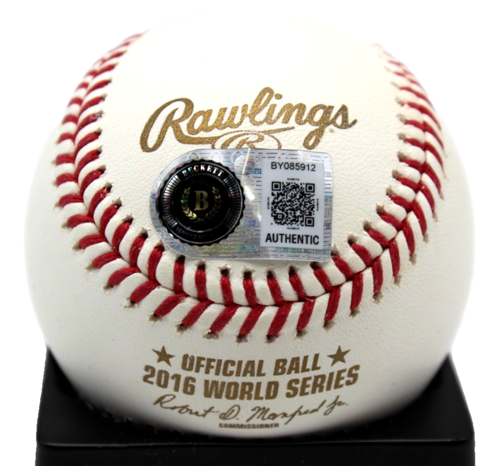 Tommy La Stella Signed 2016 Chicago Cubs World Series Ball w/BAS COA BY085912