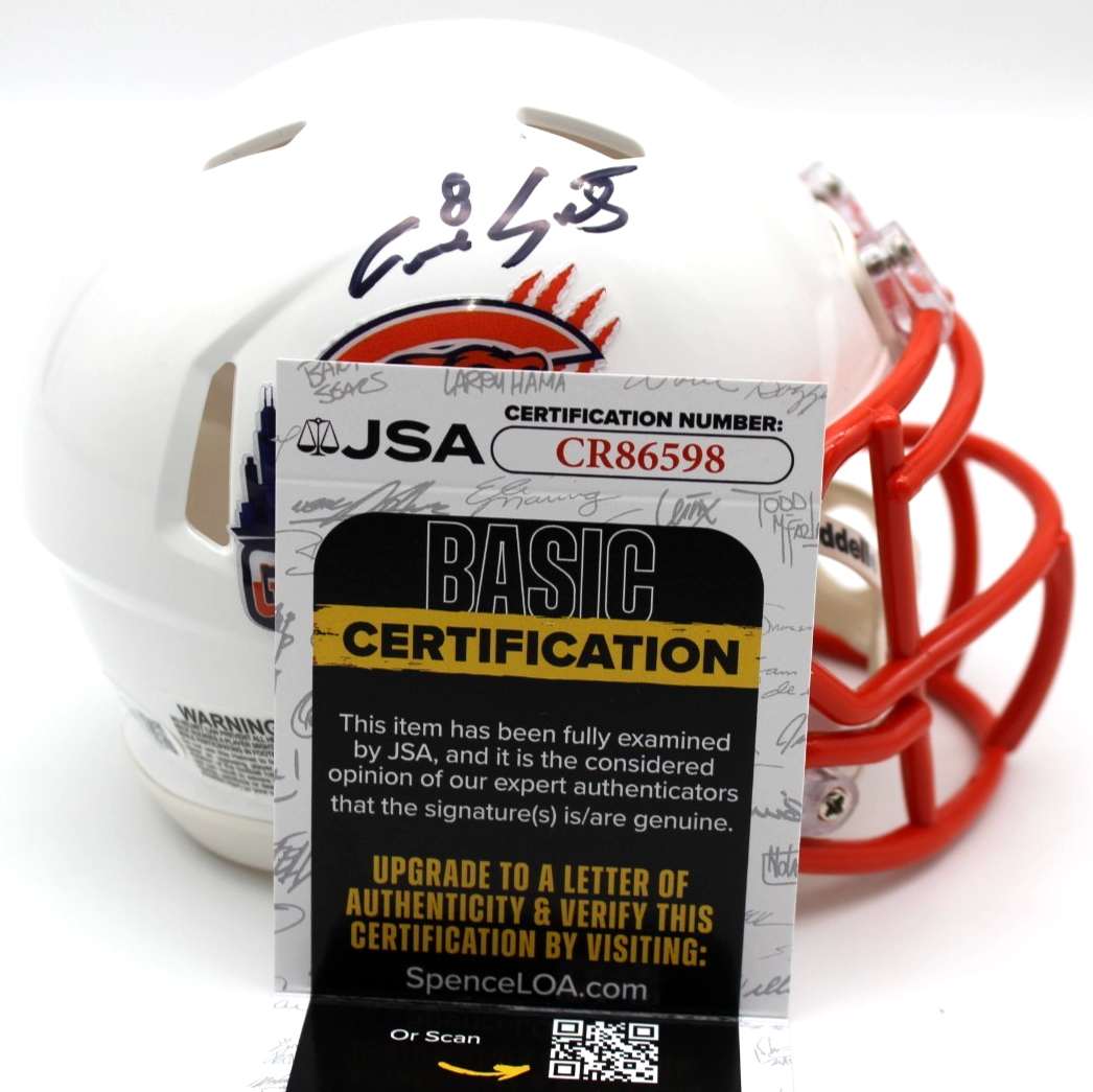 Cairo Santos Signed Chicago Bears Custom Mini Helmet w/JSA COA CR86598