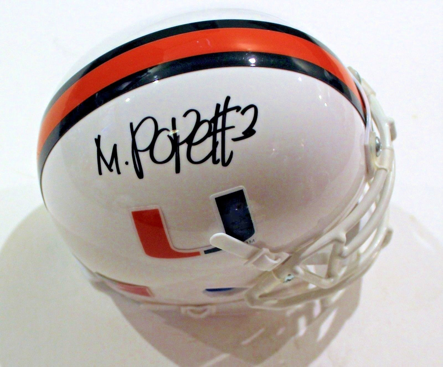 Mark Pope Signed Miami Hurricanes Mini Football Helmet w/COA C The U