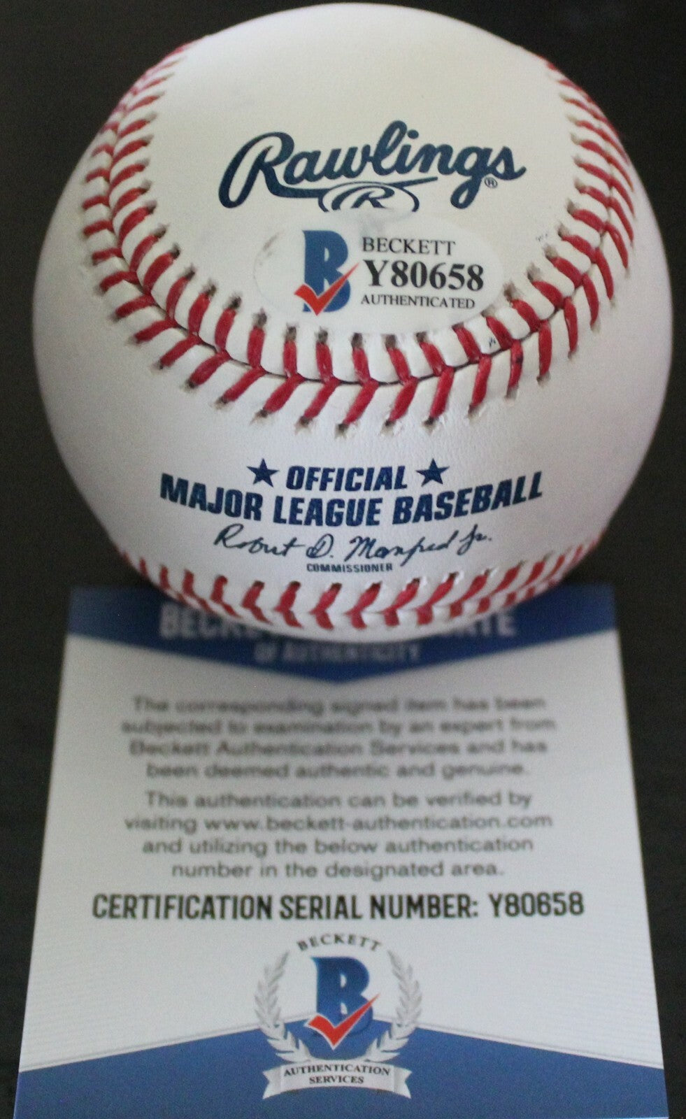 Colton Welker Colorado Rockies Signed Major League Baseball w/Beckett COA Y80658