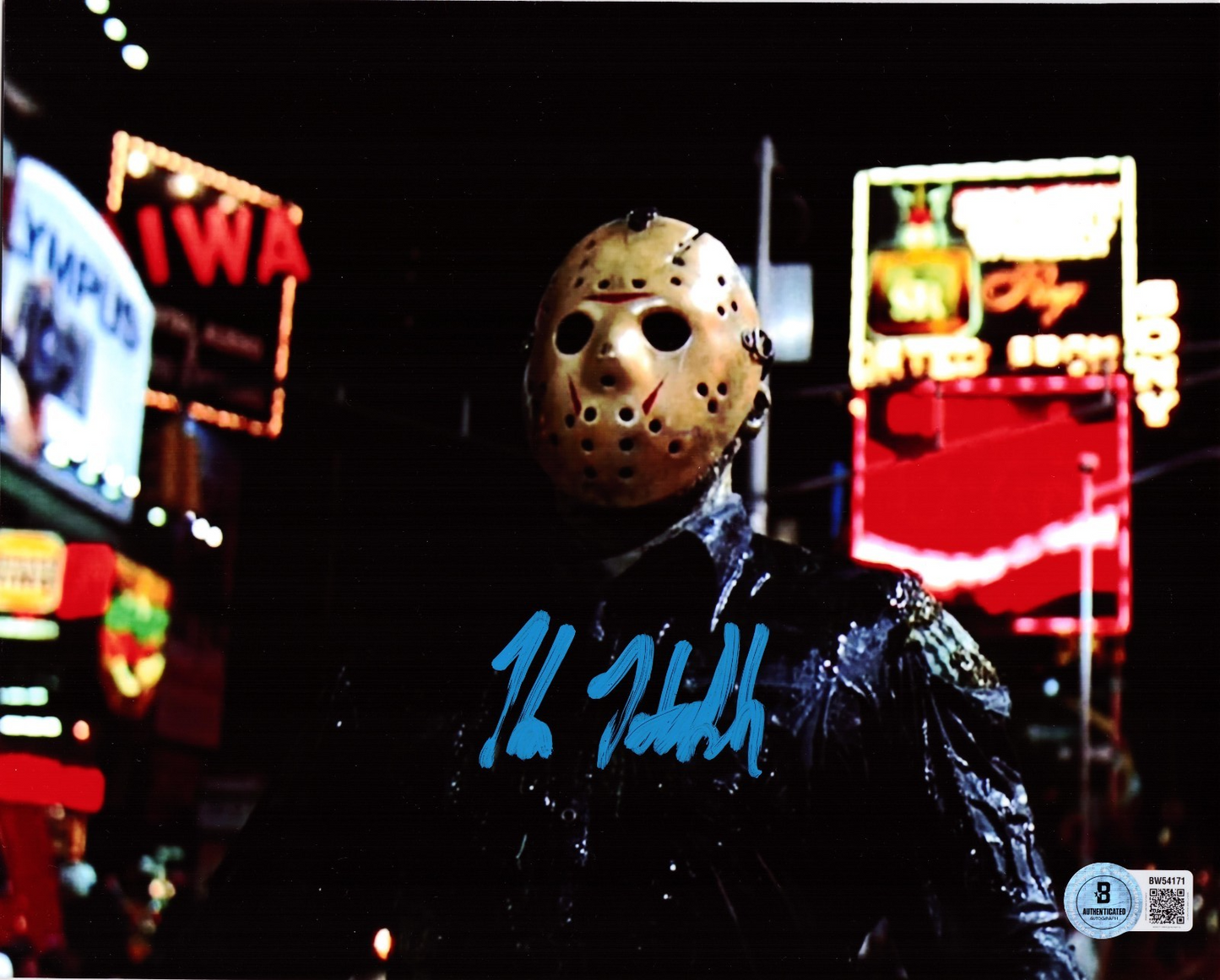 Kane Hodder Friday the 13th Jason Signed 8x10 Photo w/Beckett BAS BW54171