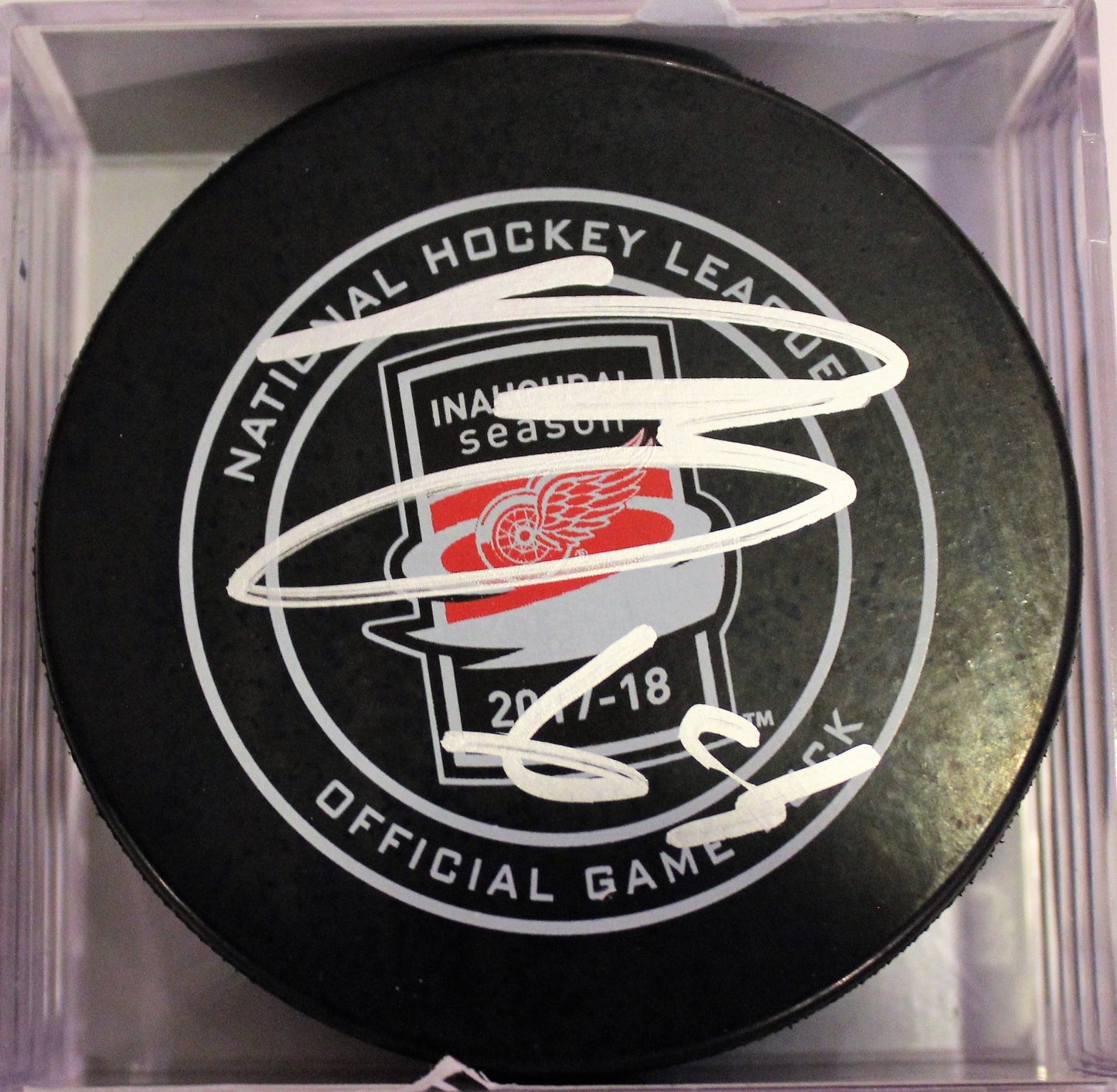 Danny Dekeyser Signed Detroit Red Wings Official Game Puck w/COA 2017-18