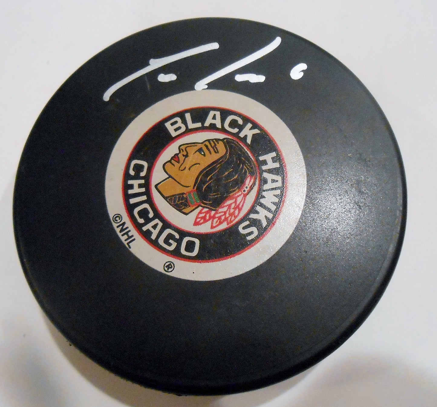 Trevor Daley Signed Chicago Blackhawks Hockey Puck w/COA