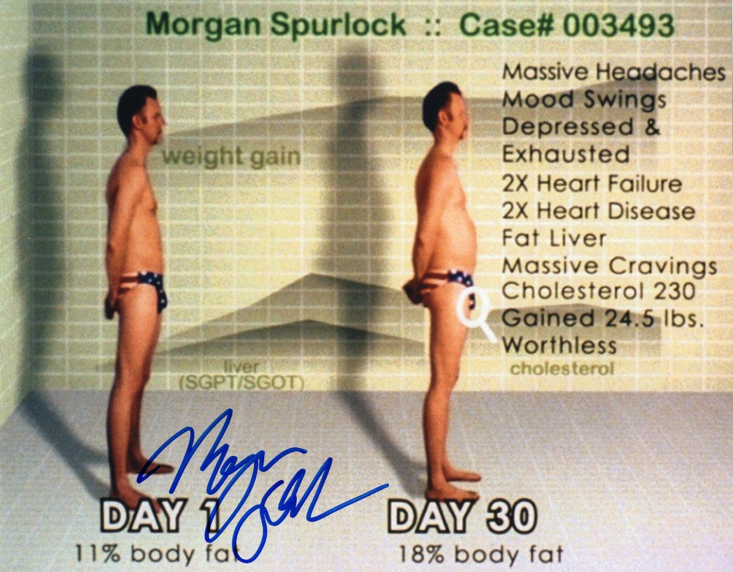Morgan Spurlock Signed 8x10 Photo w/COA Film Director Super Size Me