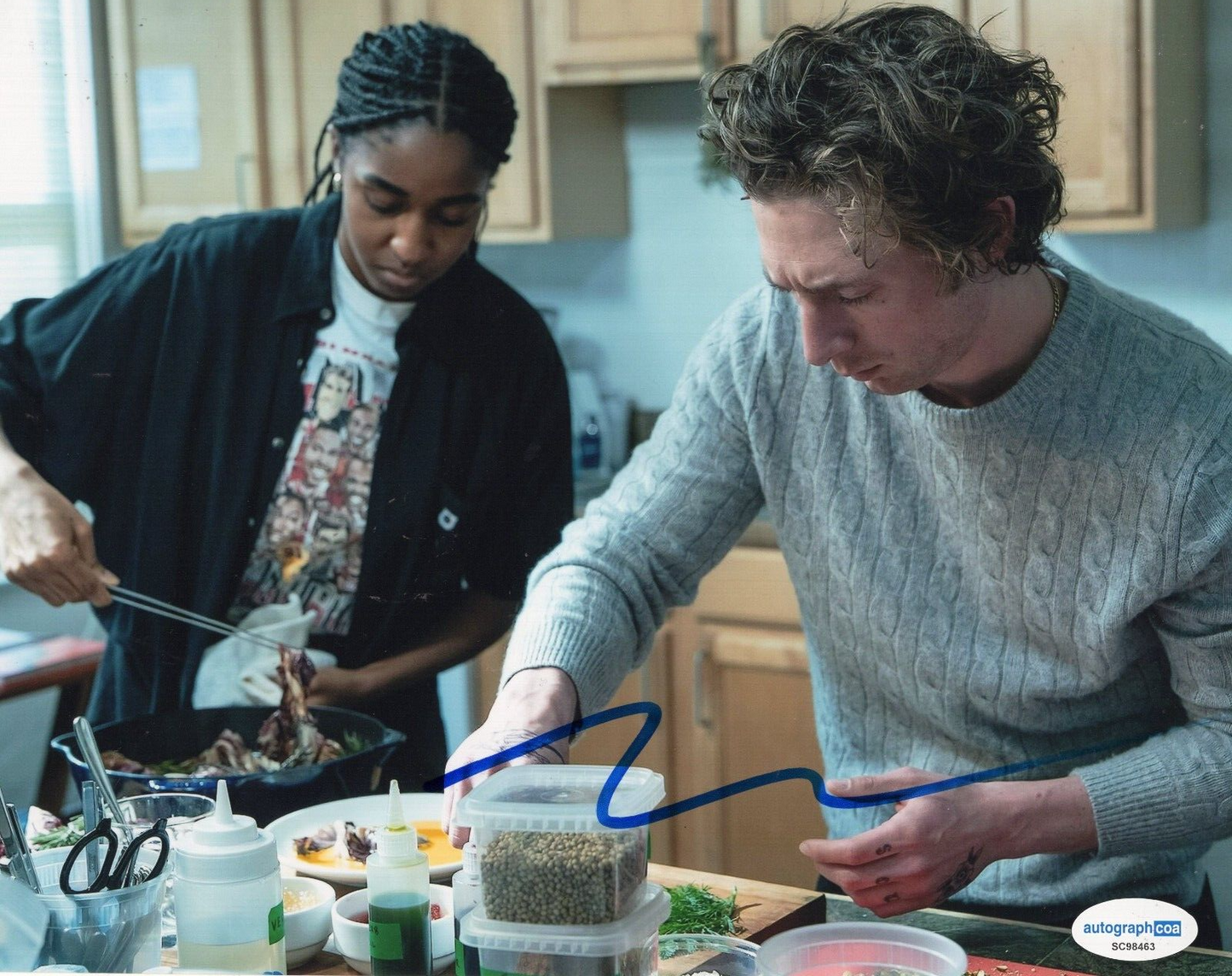 Jeremy Allen White The Bear Chef Carmy Carmen Signed 8x10 Photo w/ACOA SC98463