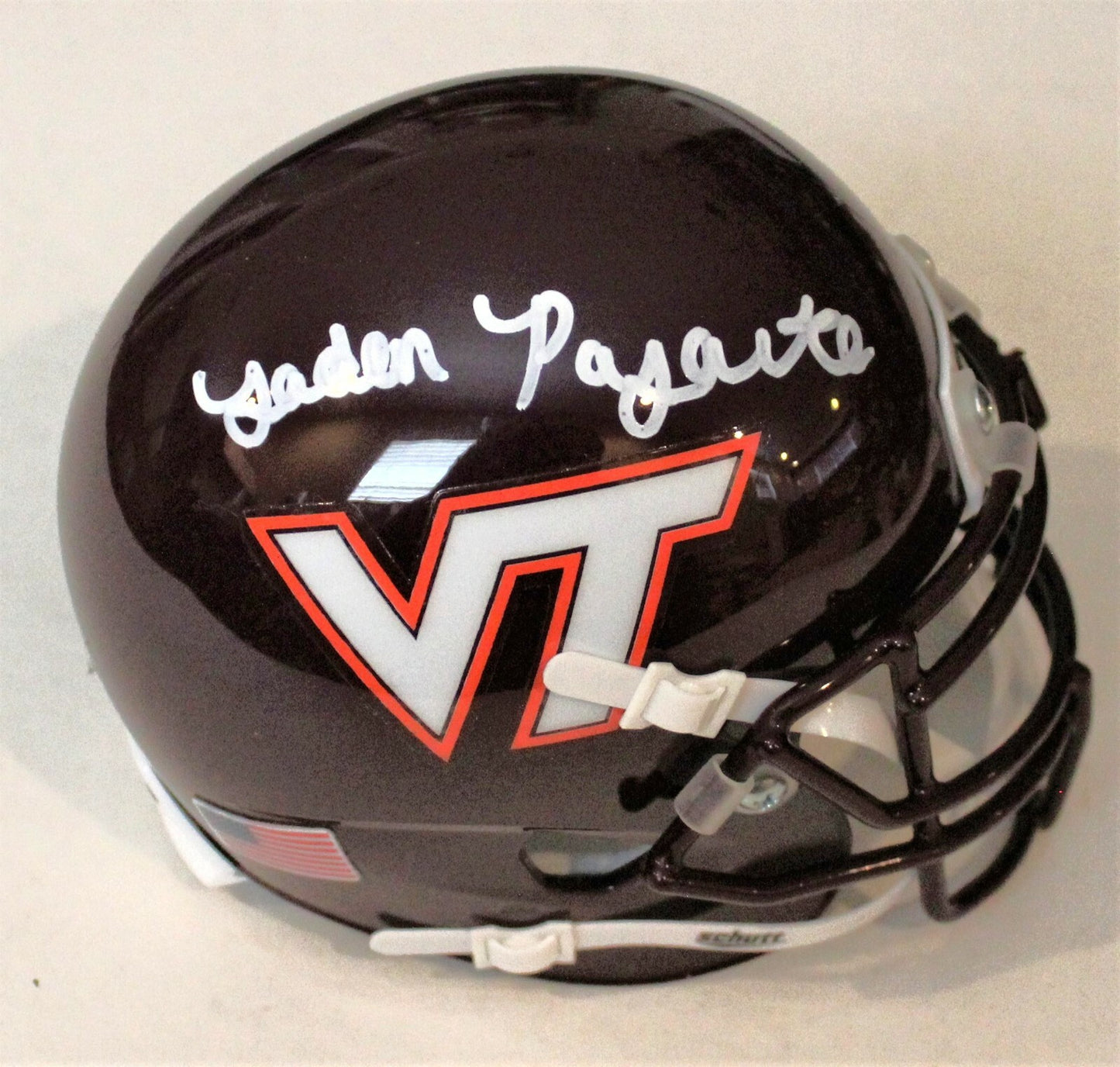 Jaden Payoute Signed Virginia Tech Hokies Mini Football Helmet W/COA