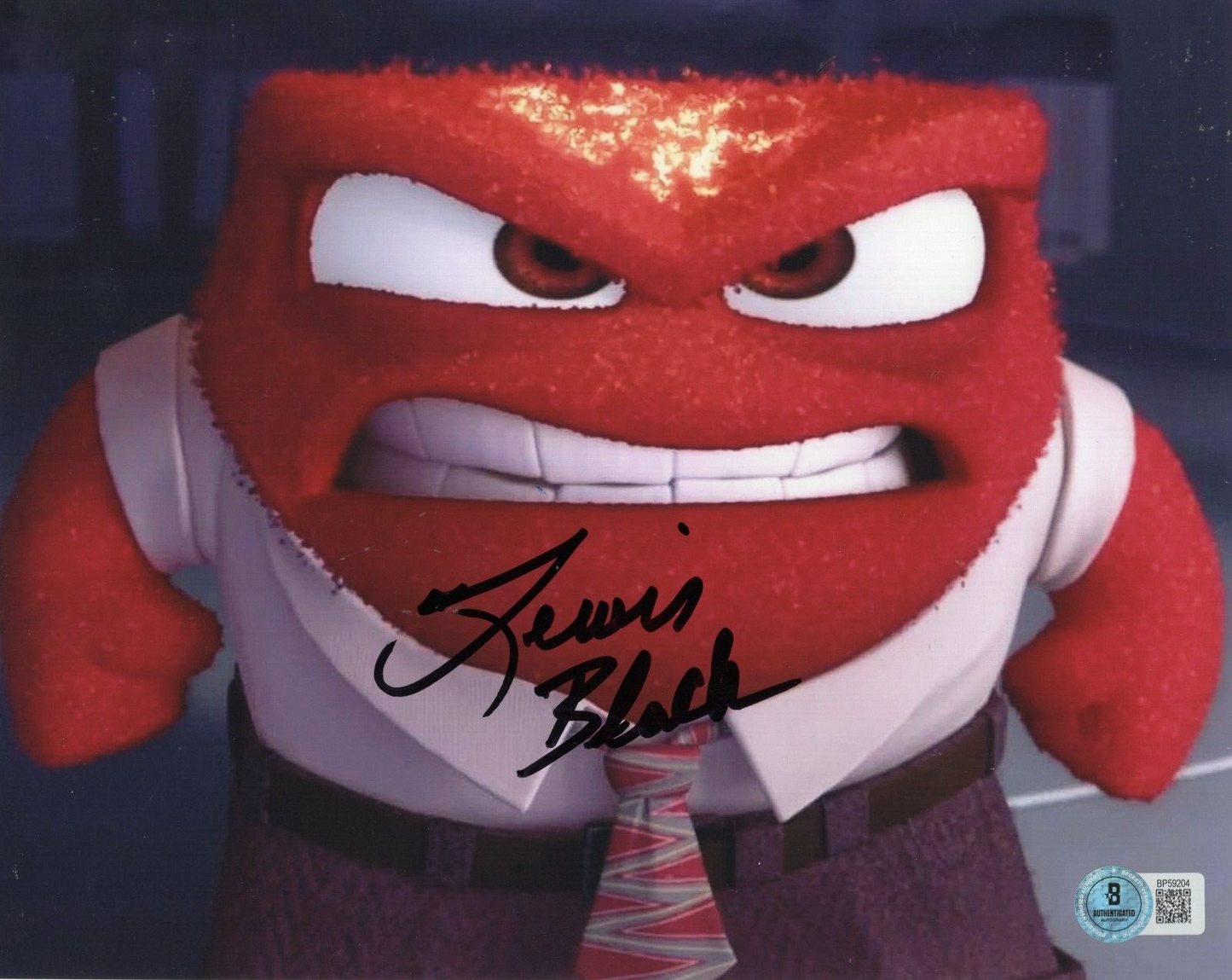 Lewis Black Inside Out Movie Anger Signed 8x10 Photo w/Beckett COA BP59204
