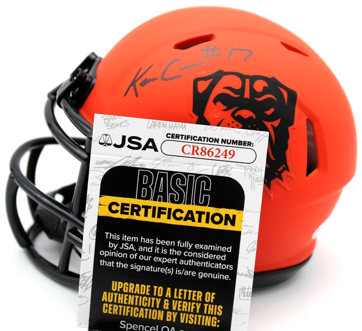 Kevin KC Concepcion Signed Cleveland Browns Rave Mini Helmet w/JSA COA CR86249