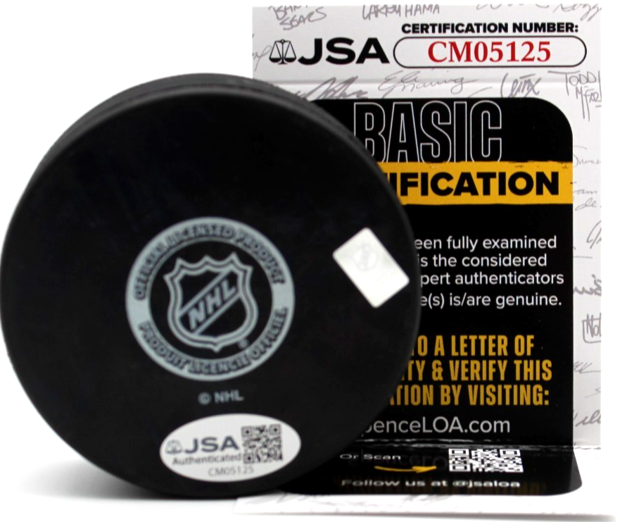 Cam Lund Signed San Jose Sharks Official Hockey Autograph Puck w/JSA COA CM05125