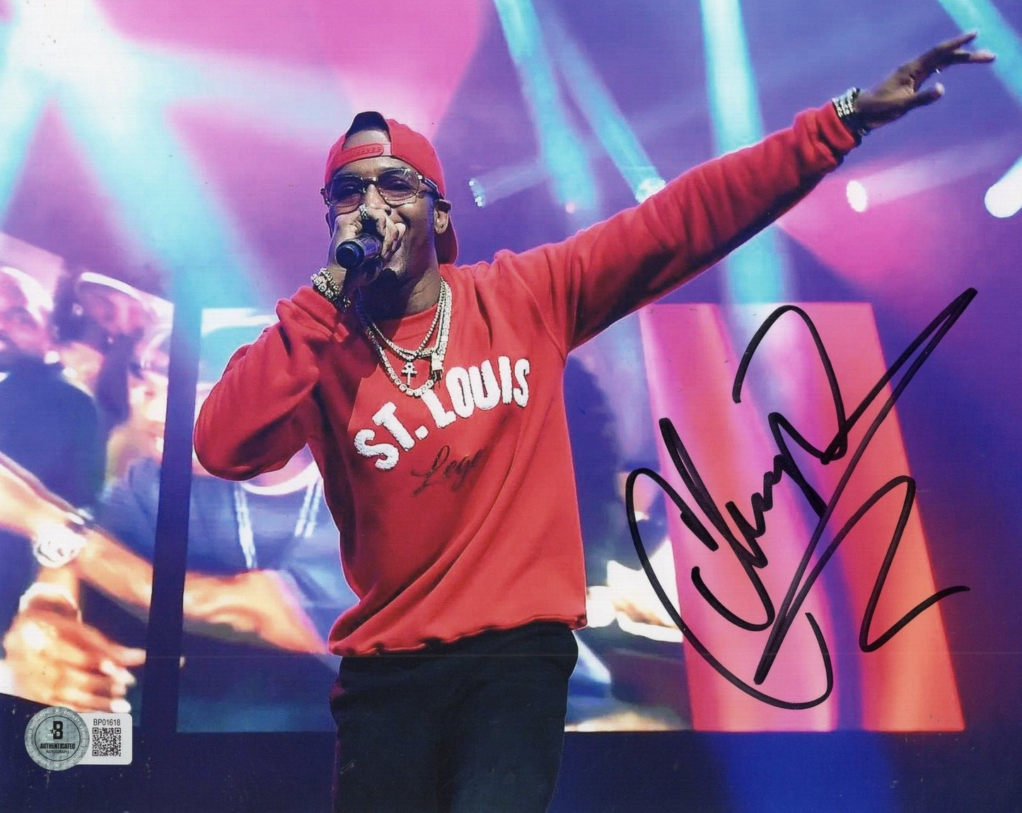 Chingy Right Thurr Jackpot Hood Star Signed 8x10 Photo w/Beckett COA BP01618