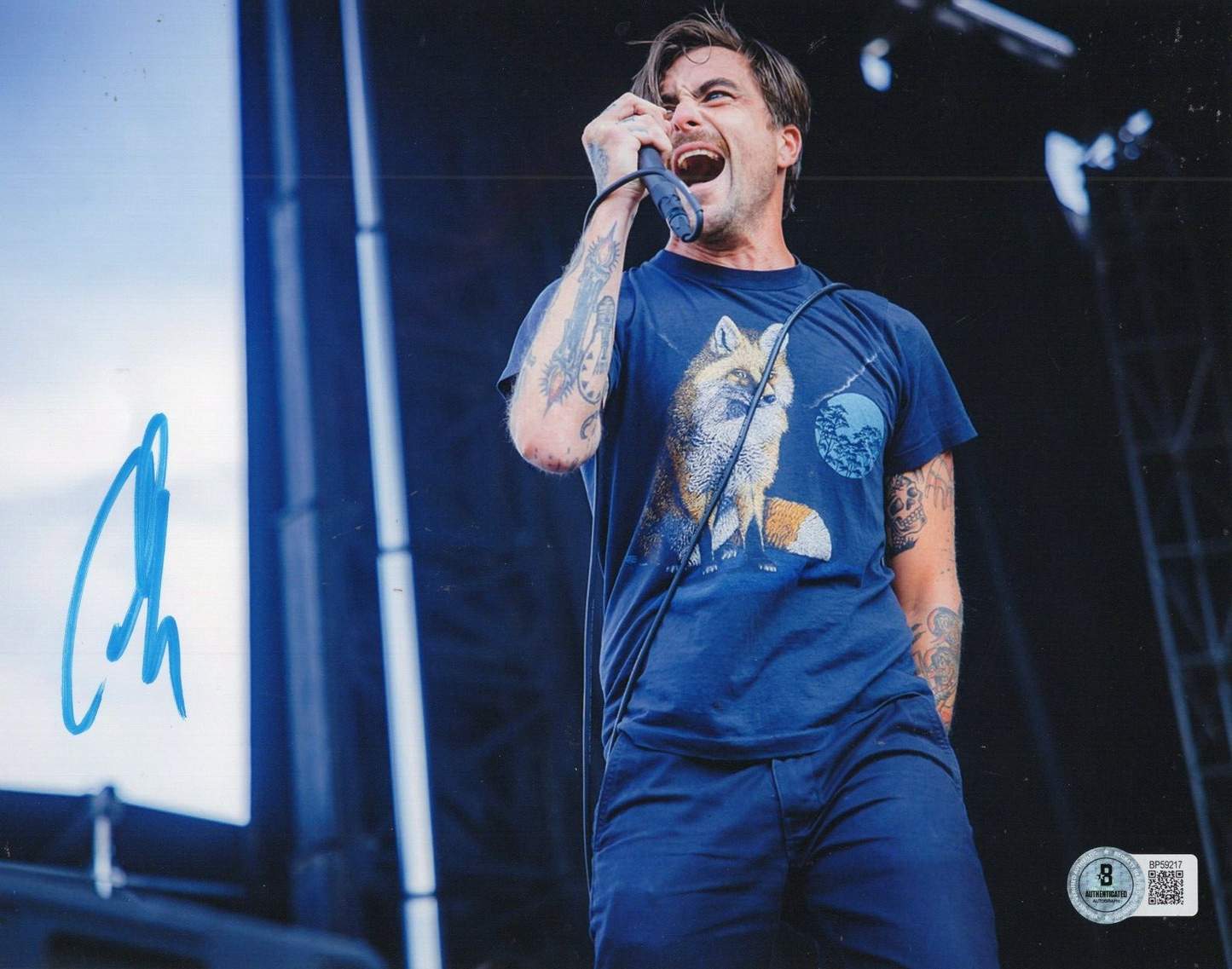 Anthony Green Signed LS Dunes Alternative Rock 8x10 Photo w/Beckett COA BP59217