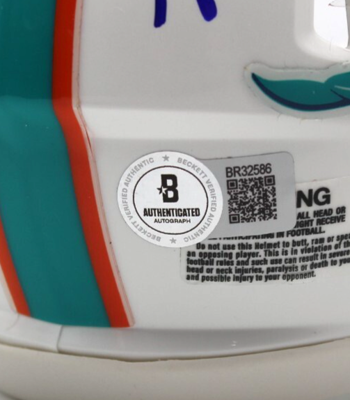 Mike McDaniel Signed Miami Dolphins Mini Football Helmet w/Beckett BR32586