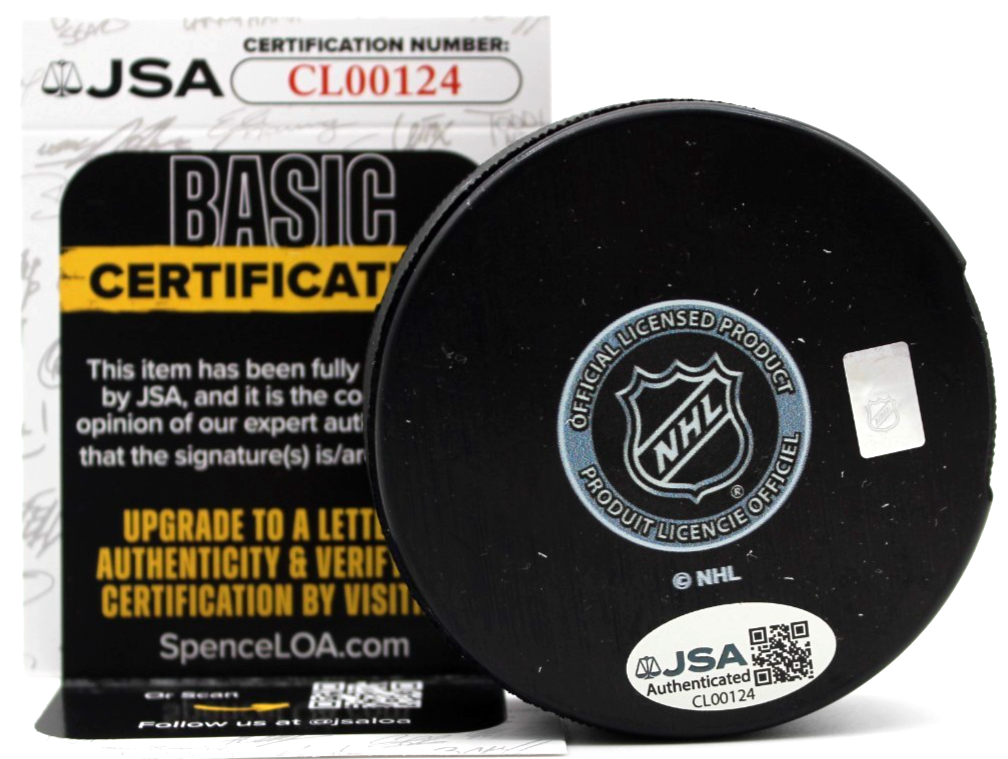 Lane Hutson Signed Montreal Canadiens Hockey Puck w/JSA COA CL00124