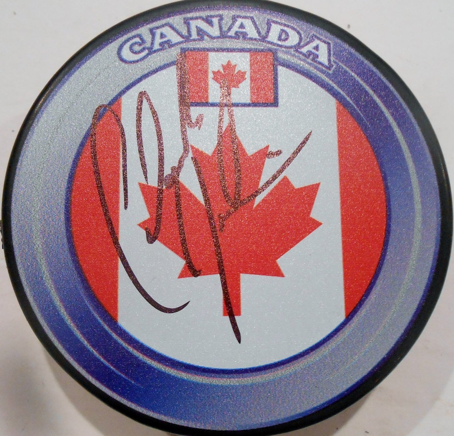 Claude Julien Signed Team Canada Hockey Puck w/COA Boston Bruins