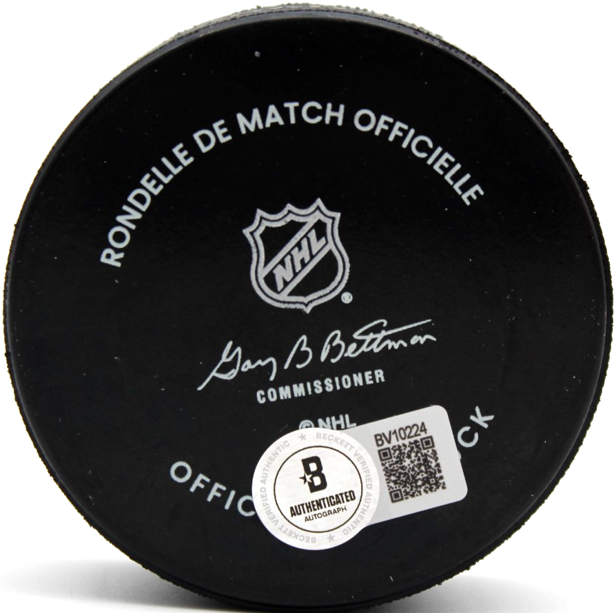Jeremy Roenick Signed Chicago Blackhawks Hockey Puck w/Beckett BAS COA BV10224