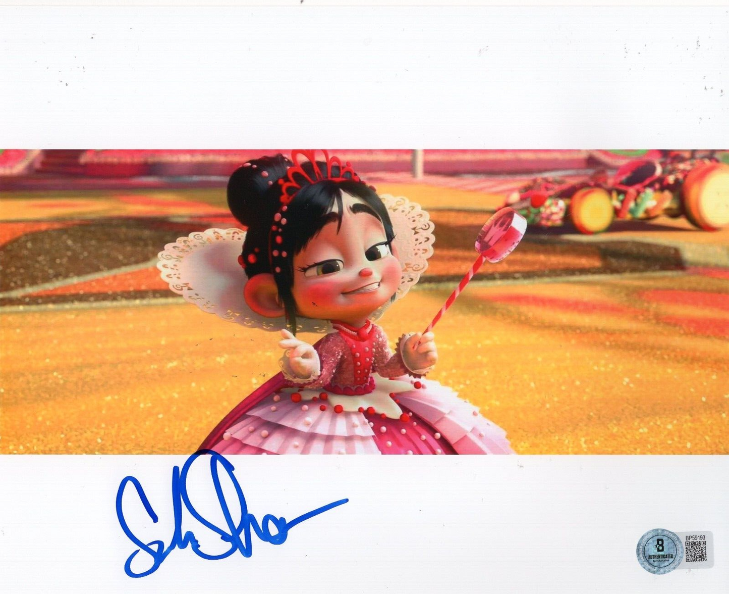 Sarah Silverman Wreck it Ralph Signed 8x10 Photo w/Beckett COA BP59193