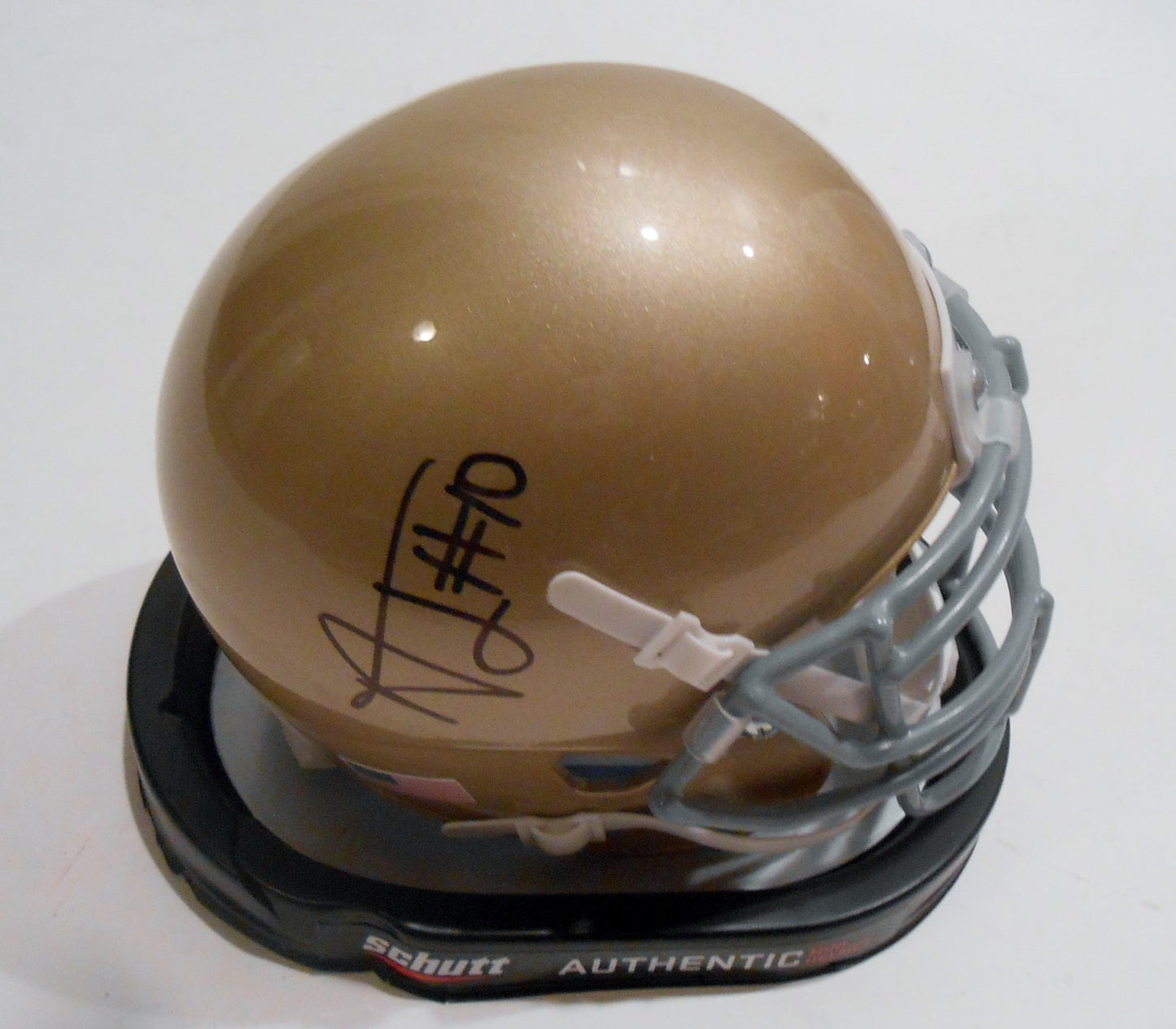 Alize Jones Signed Notre Dame Fighting Irish Mini Football Helmet w/COA C
