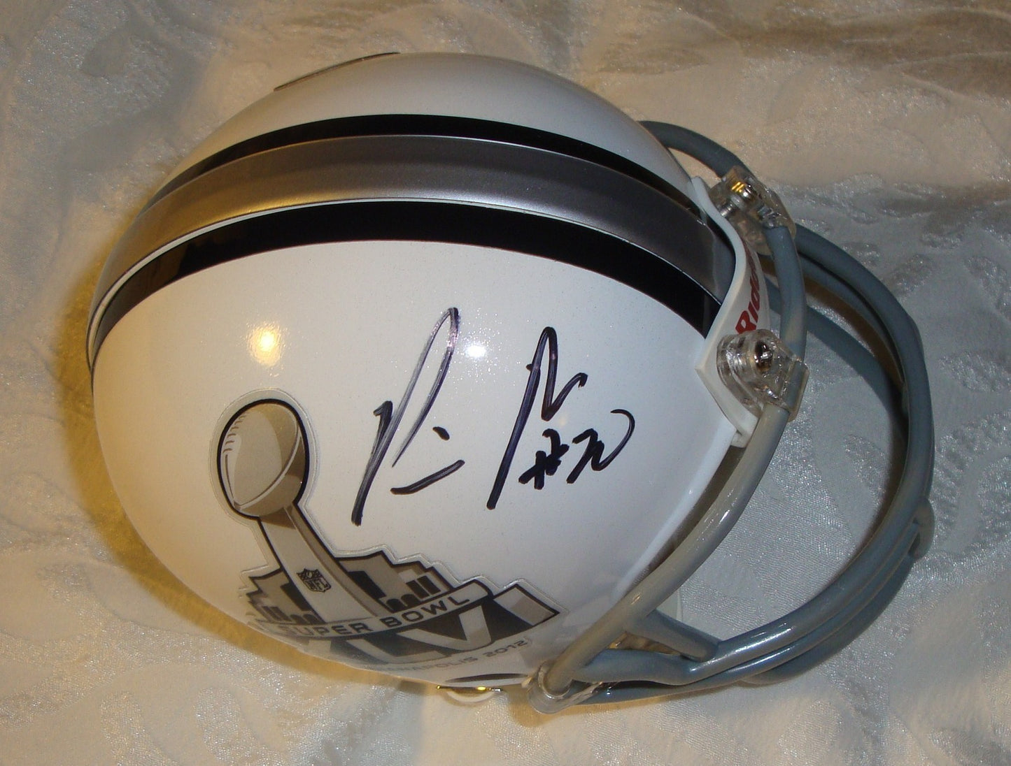 Prince Amukamara Signed Super Bowl XLVI Mini Helmet w/COA 46 Giants Patriots