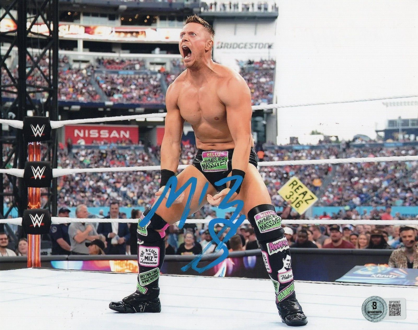 The Miz Wrestling WWE RAW Michael Mizanin Signed 8x10 Photo w/Beckett BP30067