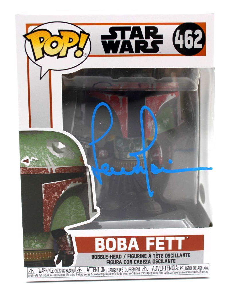 Temuera Morrison Signed Boba Fett Star Wars 462 Funko Pop w/JSA COA CK92742