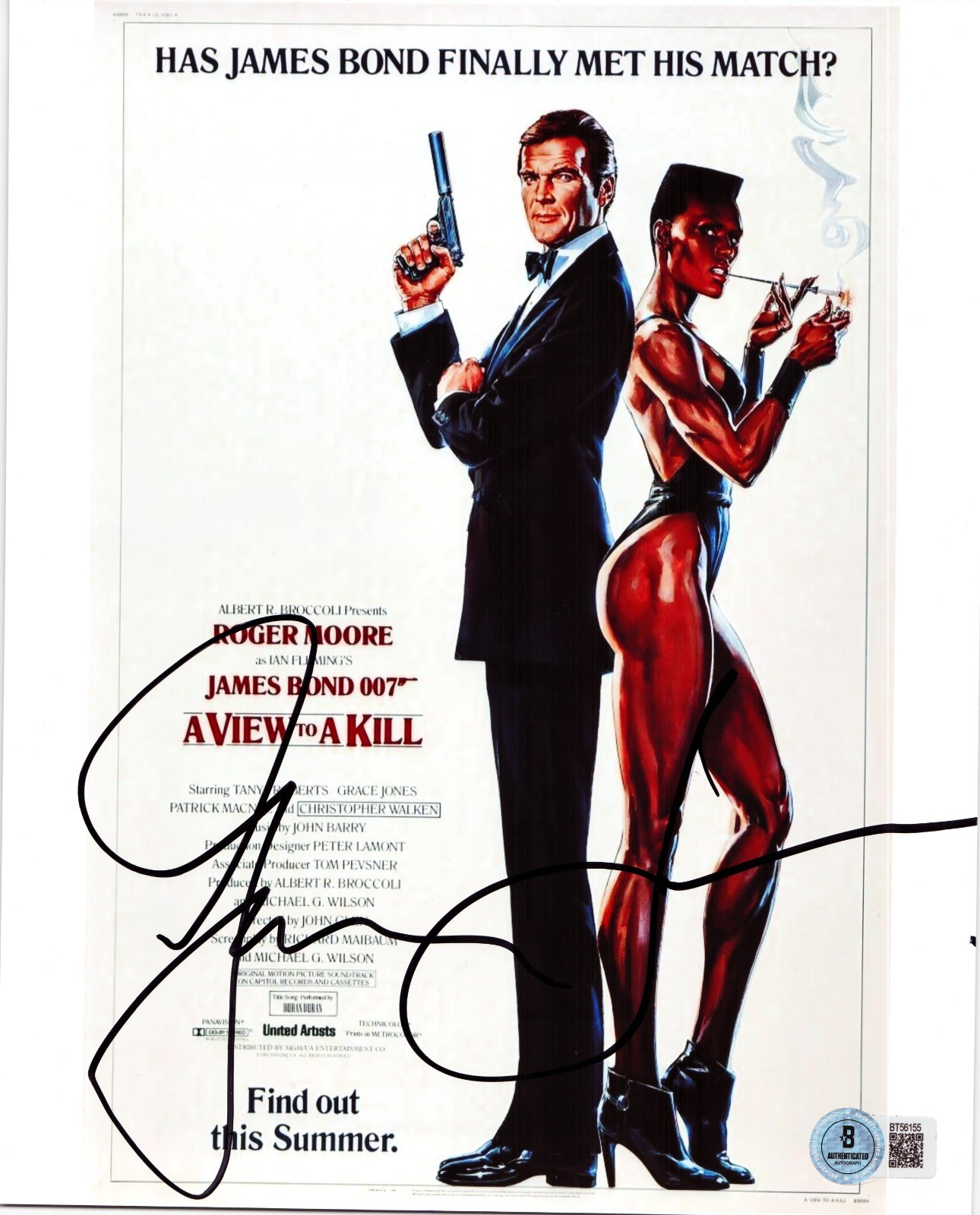 Grace Jones Signed James Bond 007 View To Kill 8x10 Photo W/Beckett COA BT56155