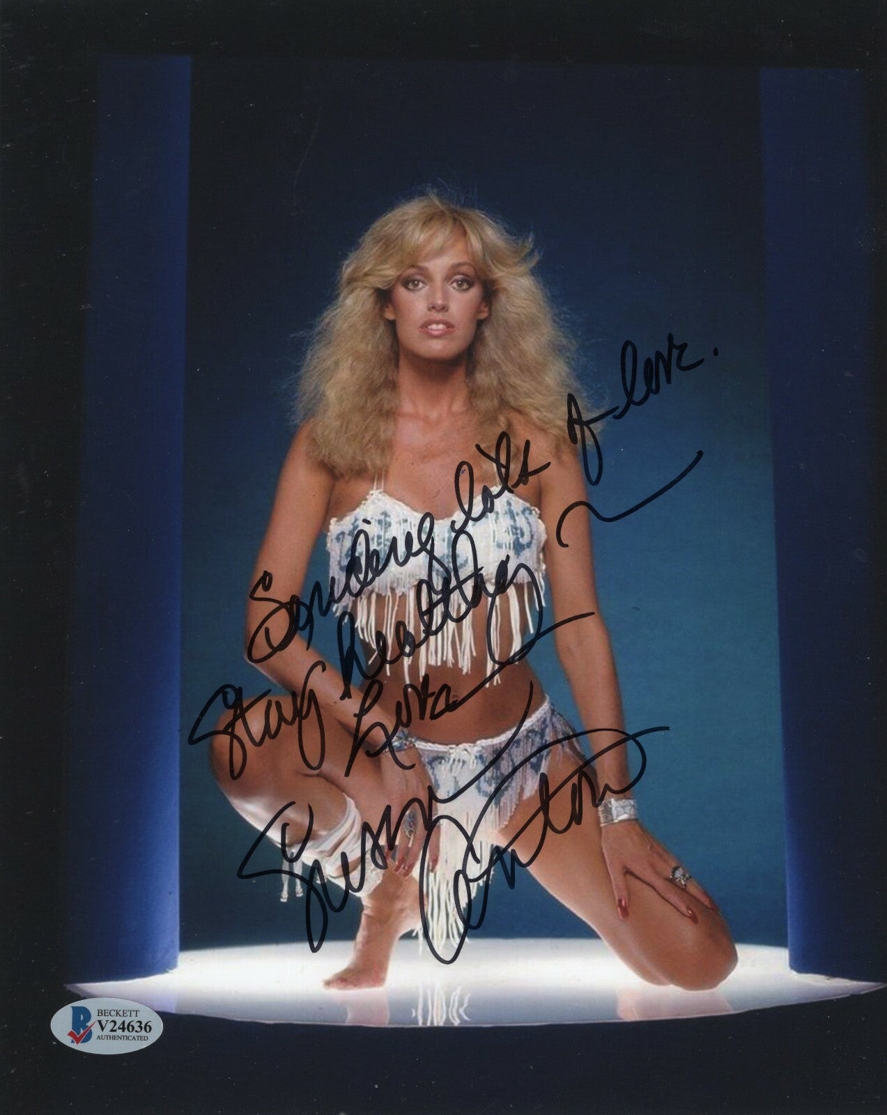 Susan Anton Signed Golden Girl Presenting 8x10 Photo w/Beckett COA V24636