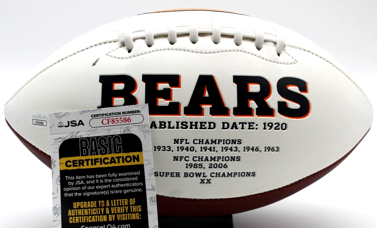 Tremaine Edmunds Signed Chicago Bears Logo Football w/JSA COA CF85586