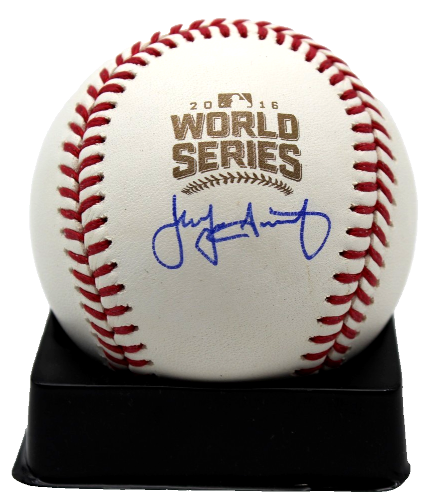 Jake Arrieta Signed 2016 Chicago Cubs World Series Ball w/Beckett COA BY085904