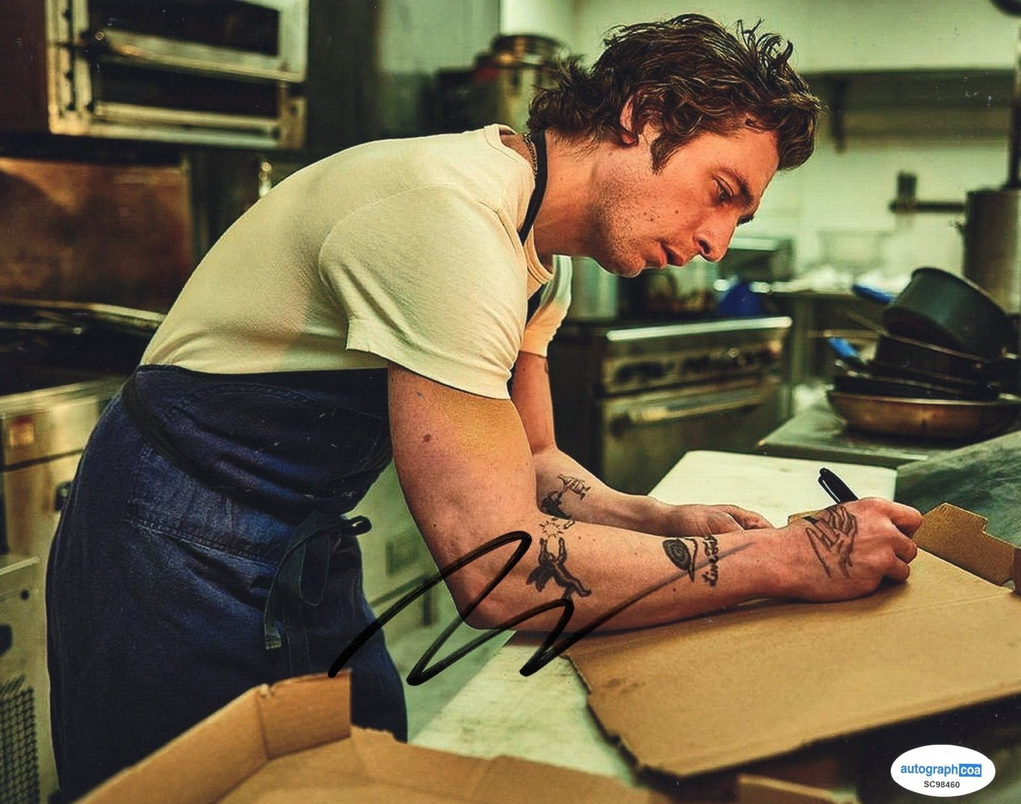 Jeremy Allen White The Bear Chef Carmy Carmen Signed 8x10 Photo w/ACOA SC98460