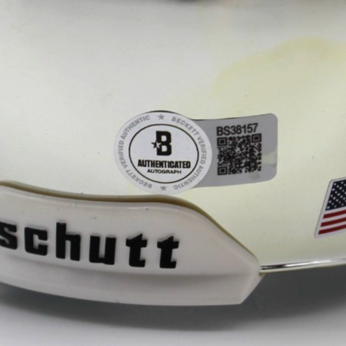 Joe Theismann Notre Dame Signed Custom Mini Helmet w/Beckett COA BS38157