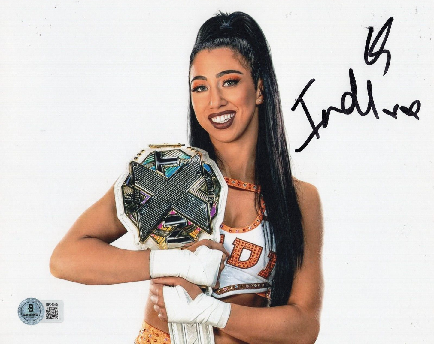 Indi Hartwell Wrestling WWE Smackdown Signed 8x10 Photo w/Beckett COA BP01585