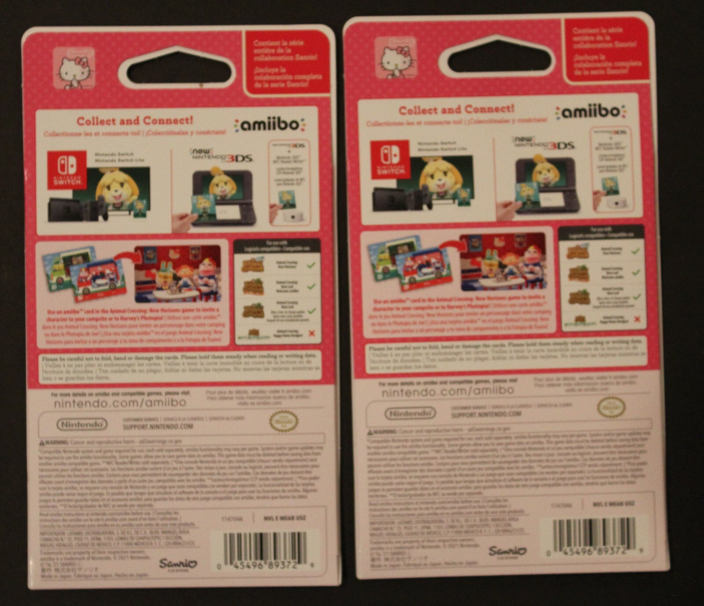 Animal Crossing Sanrio Amiibo SEALED Card Pack Hello Kitty English In Hand 2PKS