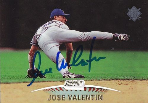Jose Valentin Signed Card W/COA Brewers Sox Stadium