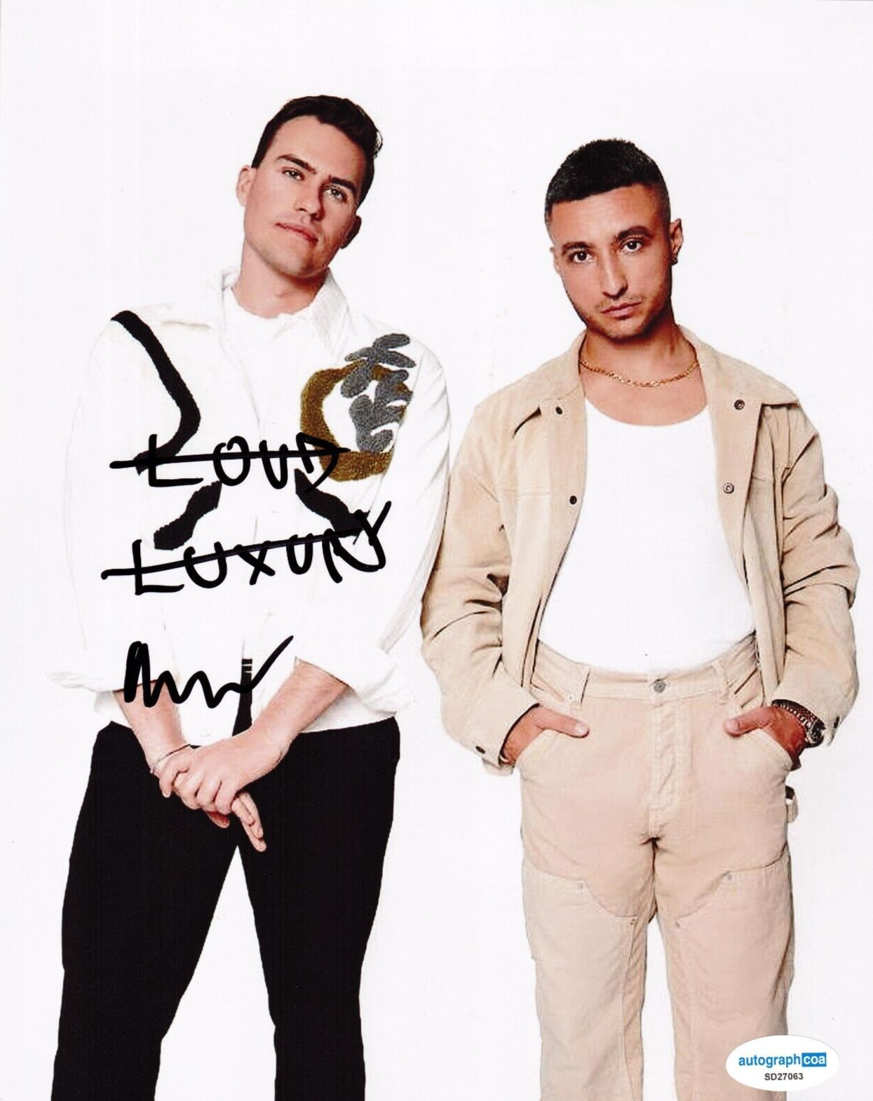 Loud Luxury Andrew Fedyk Signed 8x10 Photo EDM House Hip Hop w/ACOA SD27063