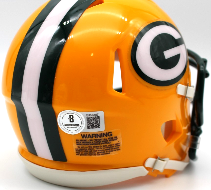 Matthew Golden Signed Green Bay Packers Mini Football Helmet w/Beckett BT56187
