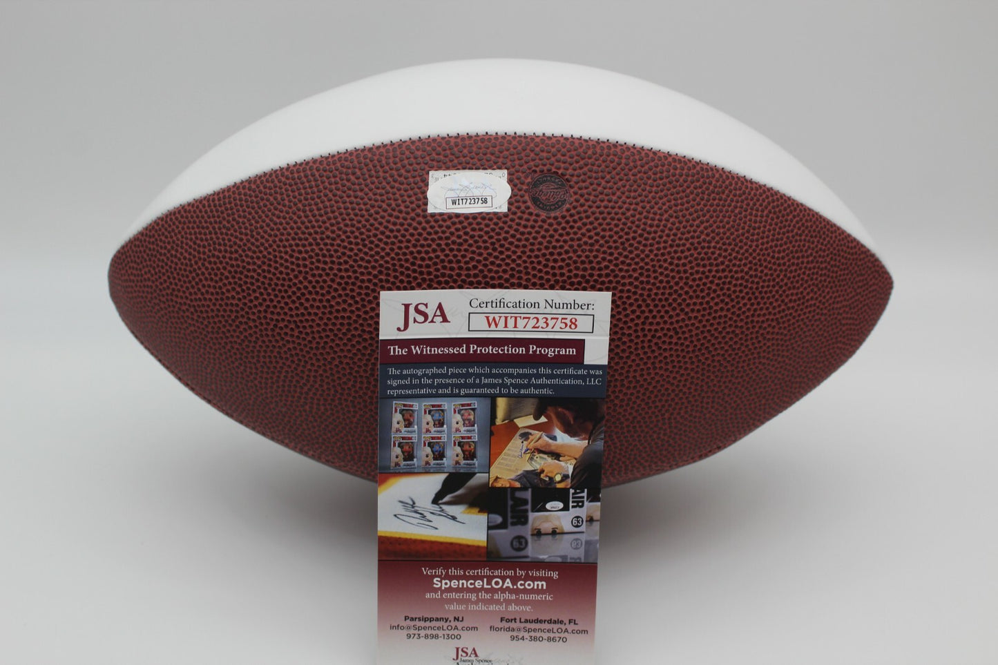 Logan Diggs Signed Notre Dame Fighting Irish Logo Football w/JSA COA Witness