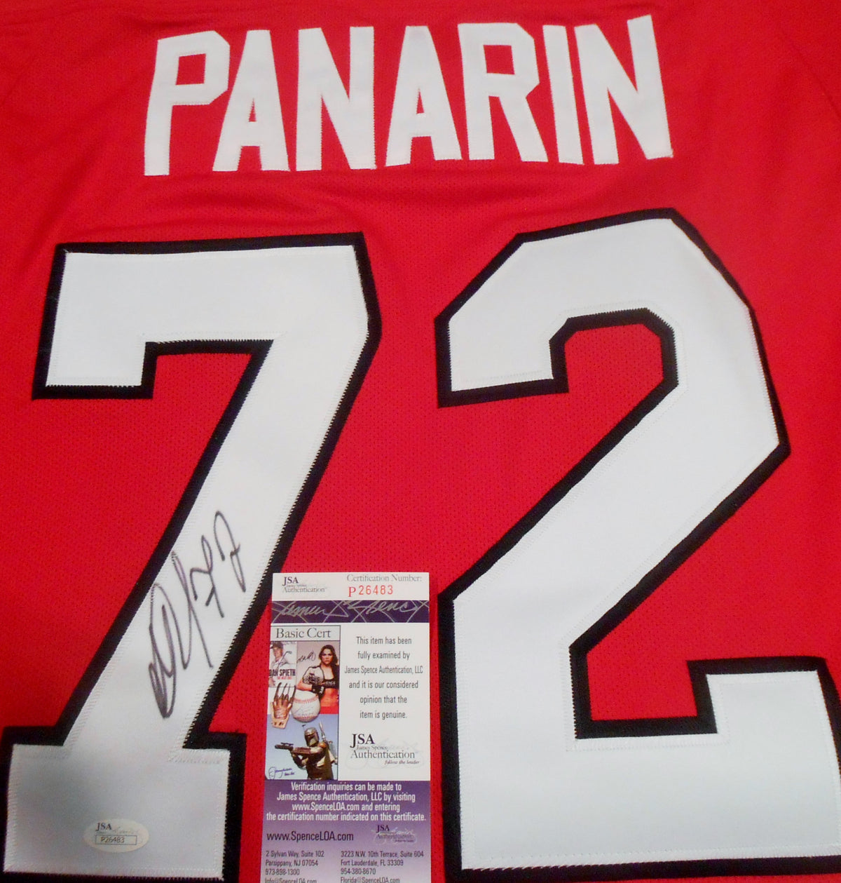 Artemi Panarin Signed Chicago Blackhawks M Authentic Jersey w/JSA COA P26483