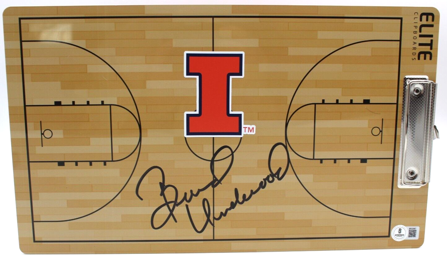 Brad Underwood Illinois Fighting Illini Signed Clipboard w/Beckett COA BR32967