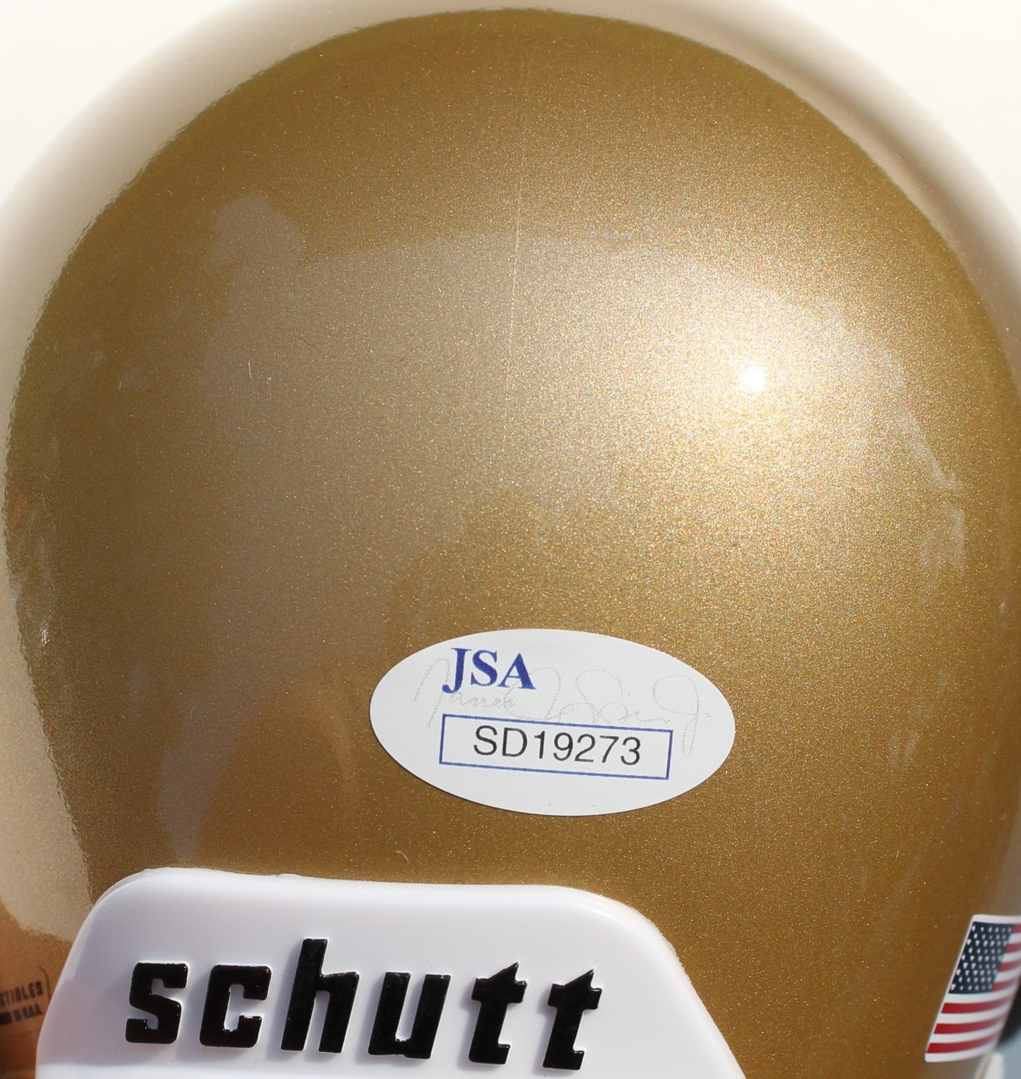 Alize Jones Mack Signed Notre Dame Mini Football Helmet w/JSA COA SD19273 C